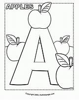 Coloring Letter Pages Preschoolers Easy Print sketch template