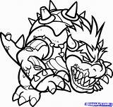 Coloring Bowser sketch template