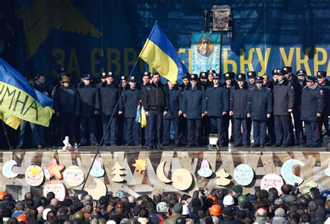 Police Officers From The Ukrainian City Of Lviv Who Arrived To Join