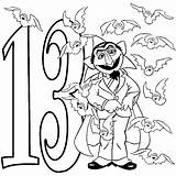 13 Number Thirteen Coloring 13th Count Sesame Street Friday Pages Fear Kids 2008 Gif 2007 Christopher Klingler Presented If August sketch template