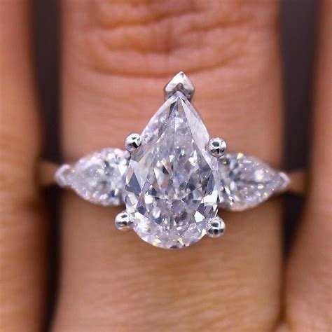 diana  unique pear shaped diamond engagement ring pear shaped