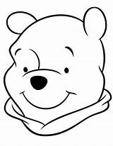 Pooh Winnie Coloring Drawing Clipart Pages Cute Smile Characters Baby Printable Bear Cliparts Outline Colouring Head Clip Stencils Cartoon Draw sketch template