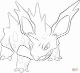 Nidorino Coloring Pokemon Pages Gerbil Lilly Lineart Printable Drawing Deviantart sketch template