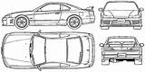 S14 240sx S15 Silvia Blueprints sketch template