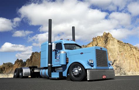 baby blue big rigs custom big semi bigtrucks bigrigs big trucks