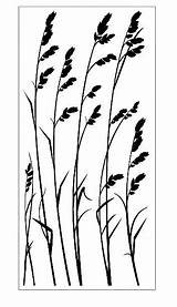Sea Oats Clipart Silhouette Grass Drawing Stencil Clipground Tribal Stencils Painting Seagrass sketch template