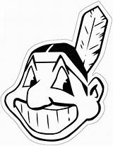 Cleveland Indians Logo Coloring Pages Stencil Baseball Cavaliers Wahoo Chief Printable Logos Browns Decal Indianer Indian Mlb Color Popular Decals sketch template