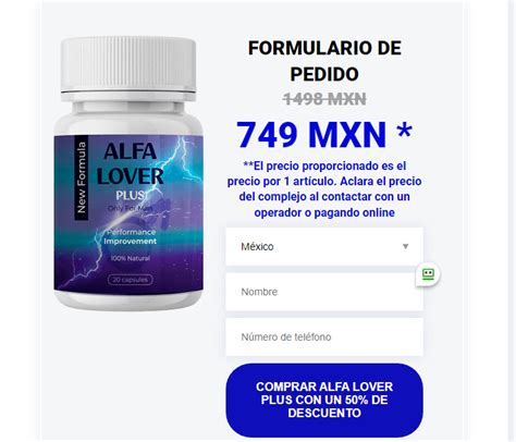 Alfa Lover Plus Farmacia Mercado Libre Precio Para Que Sirve