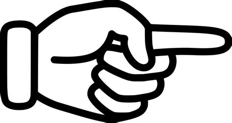 pointing hand clipart finger sign pictures  cliparts pub