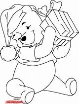 Christmas Coloring Pooh Winnie Disney Pages Gif Disneyclips Cute sketch template