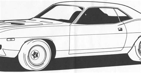 muscle car coloring pages pin cuda colouring pages  pinterest kids