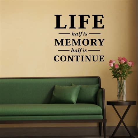 buy life   memory quotes wall decal home decor