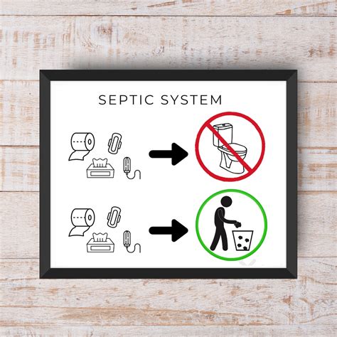 editable septic sign printable visual bathroom sign airbnb etsy