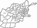 Afghanistan Provinces sketch template