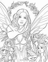 Elf Fenech Selina Mystical Elves Kleurplaat Fairies Mythical Dragon Kleurplaten Everfreecoloring Myth Legend Mermaids Feeen Elfjes sketch template