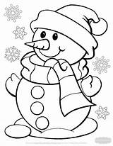 Coloring Snowman Pages Christmas Baby sketch template