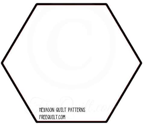 printable hexagon template  quilting printable templates