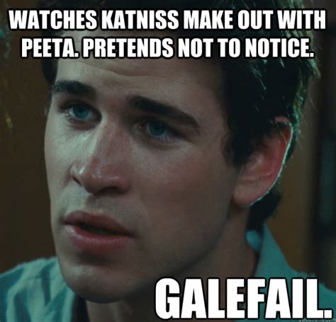 Watches Katniss Make Out With Peeta Pretends Not To