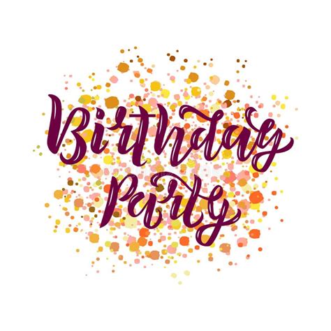 birthday party text  abstract colorful bubbles  background