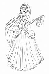 Diana Coloring Pages Ball Dress Laminanati Sketch Deviantart Princess Disney Printable Getdrawings Gown sketch template