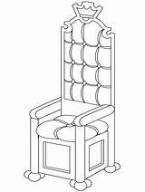 Silla Cadeira Rei Throne Chairs Colorir Trono Esther Sentado Iluminar Página Tudodesenhos sketch template