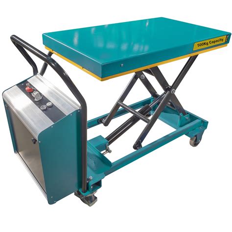 electric lifting trolley kg battery powered scissor tables uk