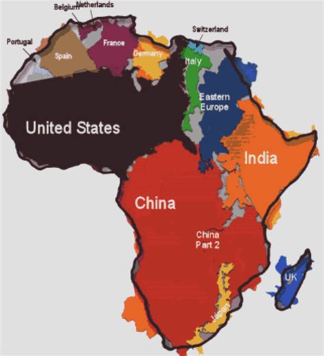 true size  africa picture politics nigeria