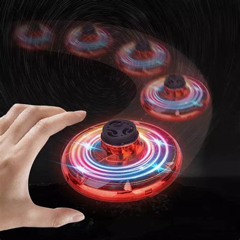 juguetes voladores led finger fidget drone pp flying boomerang ball hand control spinning top