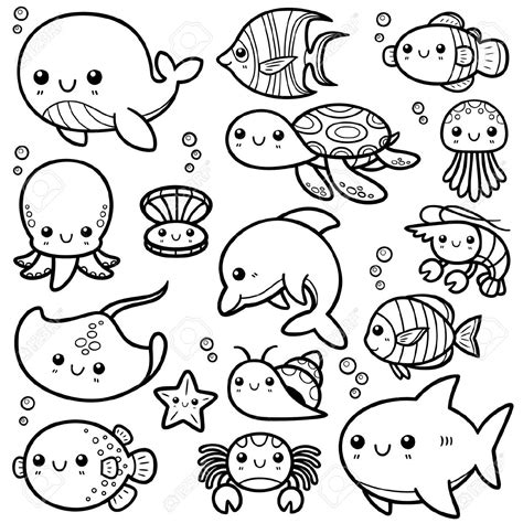 printable sea creatures coloring pages printable templates