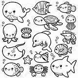 Coloring Animals Pages Ocean Kids Printable Animal Collection Sheet sketch template