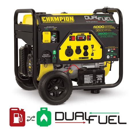 champion  watt dual fuel prepper generator dual fuel generator images   finder