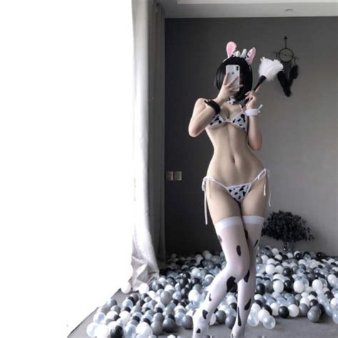 sexy cow cosplay costume maid roleplaying japanese sexy etsy