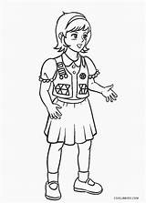 Scout Girl Coloring Pages Brownie Cool2bkids Kids Printable Scouts sketch template