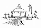 Mosque sketch template