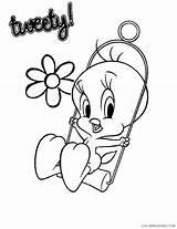 Tweety Bird Coloring Pages Printable Baby Kids Coloring4free Cute Ghetto Getcolorings Getdrawings Silvester Cat Sylvester Related Posts Template sketch template