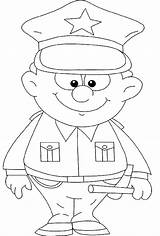 Policeman Poliziotto Coloringhome Azcoloring sketch template