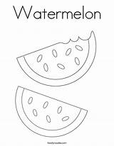 Watermelon Coloring Worksheet Twistynoodle Noodle Twisty Built California Usa Outline sketch template