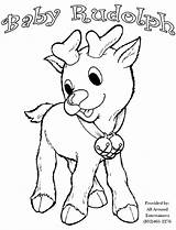 Rudolph Coloring Pages Santa Kids Print Christmas Color Colouring Cartoon Gif Children Popular Reindeer Adult sketch template