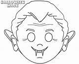 Halloween Mask Coloring Pages Printable Vampire Color Onlinecoloringpages Sheet Kids sketch template
