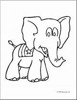 Elephant Republican Coloring Getcolorings sketch template