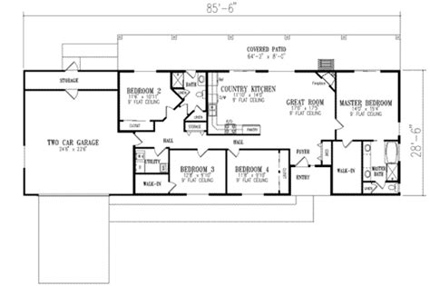 ranch style house plan  beds  baths  sqft plan   houseplanscom