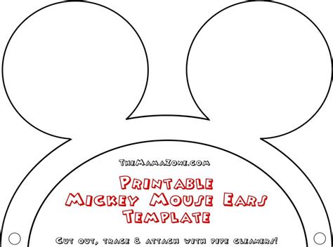diy printable mickey mouse ear template  mama zone mickey mouse