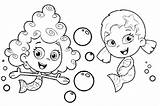 Coloring Bubble Guppies Pages Oona Deema Print Make Coloringsun Button Through sketch template