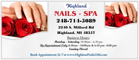 highland nails spa   milford  highland mi