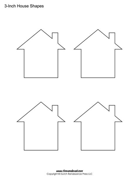 house templates  blank house shape pdfs house template