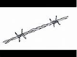 Wire Barbed Draw Easy Real sketch template
