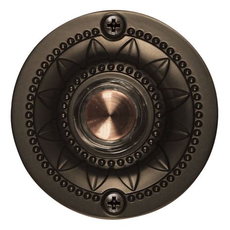 style selections wired oil rubbed bronze doorbell button   doorbell buttons department