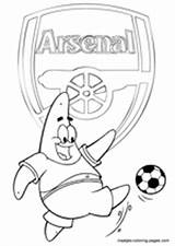 Coloring Pages Arsenal Soccer Patrick Fc Manchester Barcelona Madrid Ac United Real Color sketch template