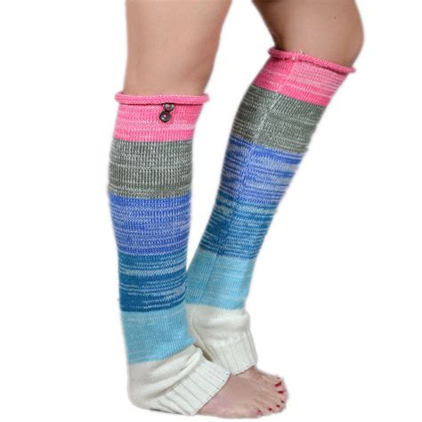 Women Handknit Warm Leg Warmer Knit Thigh High Socks Over Knee Socks