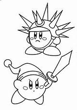Coloring Pages Kirby Kids Smash Bros Super sketch template